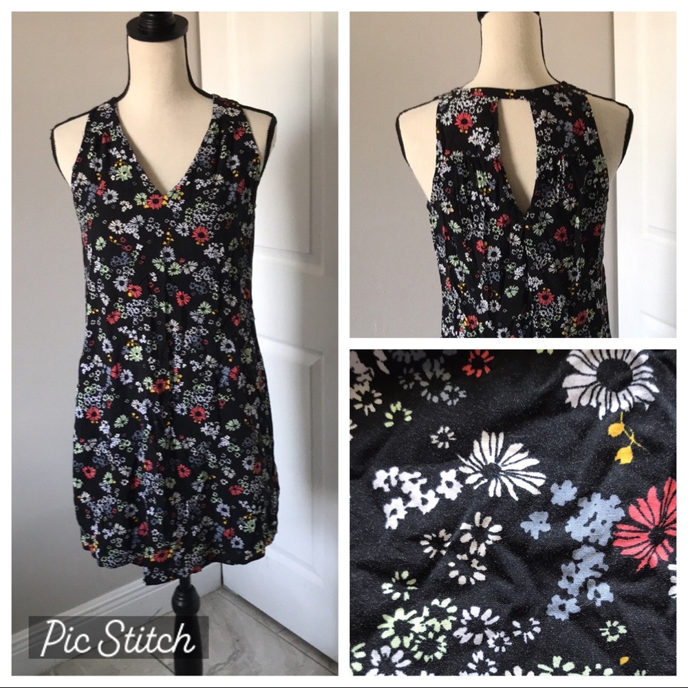 ❤️3X20 OLD NAVY V-Neck Sleeveless Floral Print Summer Deess | S
